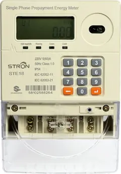 STE18 — Single-Phase Prepaid Electricity Meter
